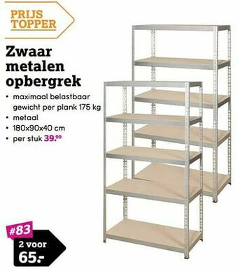 Leen Bakker Zwaar metalen opbergrek aanbieding