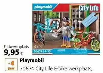 Playmobil 70674 city life e-bike werkplaats