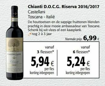 Colruyt Chianti d.o.c.g. riserva 2016-2017 castellani toscana - italië aanbieding