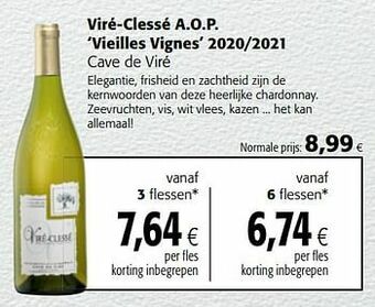 Viré-clessé a.o.p. vieilles vignes 2020-2021 cave de viré