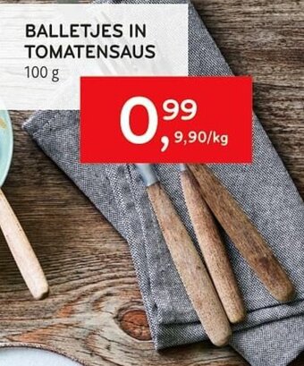 Alvo Balletjes in tomatensaus 100g aanbieding