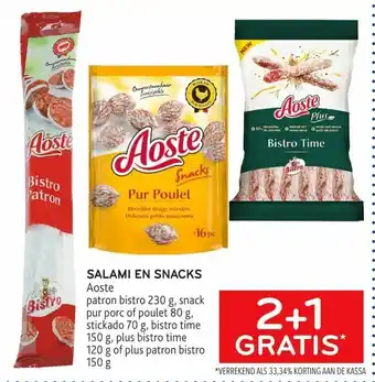 Alvo Salami en snacks 230g aanbieding