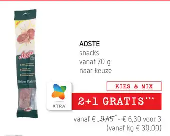 Spar Aoste 70g aanbieding