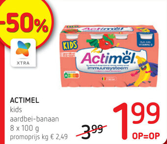 Spar Actimel 8 x 100g aanbieding