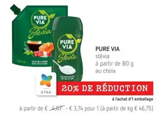 Spar Pure via 80g aanbieding