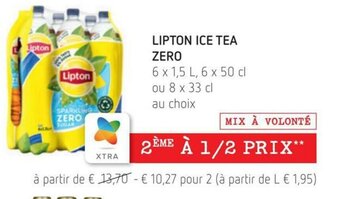 Spar Lipton ice tea zero aanbieding