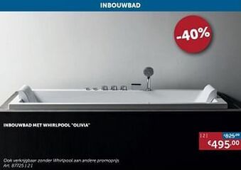 Inbouwbad met whirlpool olivia