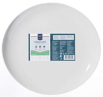 Makro Metro Professional Steakbord ovaal Lajaro 30,5 x 28 cm wit aanbieding