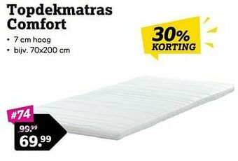 Leen Bakker Topdekmatras comfort aanbieding