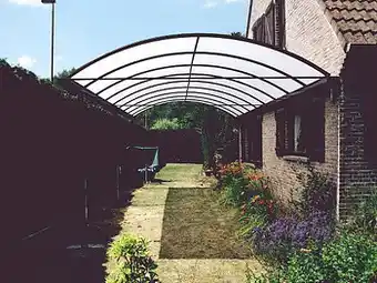 Makro Muurcarport aluminium 300 x 1000 cm aanbieding