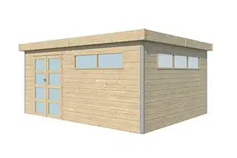 Makro Tuinhuis Lounge 485 x 385 cm stalen dak op geïsoleerd onderdak aanbieding