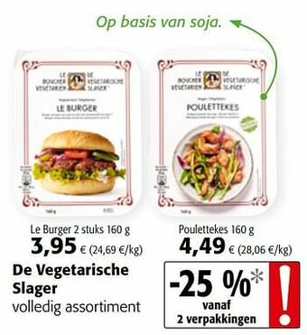 Colruyt De vegetarische slager volledig assortiment aanbieding