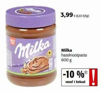 Colruyt Milka hazelnootpasta aanbieding