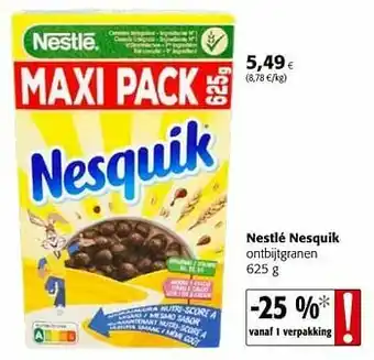 Colruyt Nestlé nesquik ontbijtgranen aanbieding