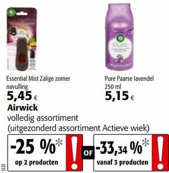 Colruyt Airwick volledig assortiment aanbieding