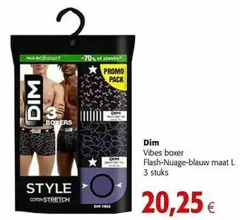 Colruyt Dim vibes boxer flash-nuage-blauw aanbieding