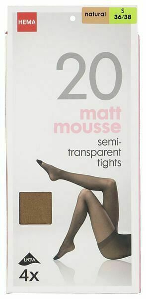HEMA HEMA 4-pak Mat Panty&aposs 20 Denier Naturel (naturel) aanbieding