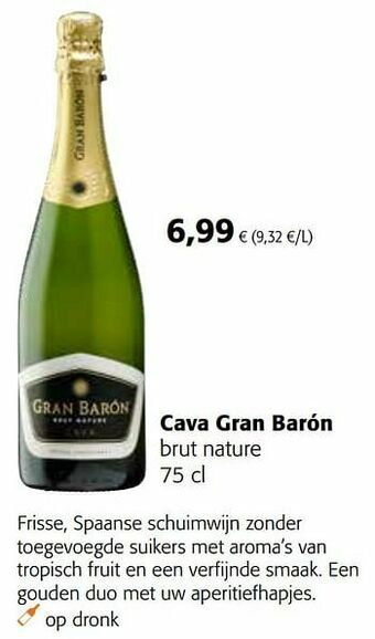 Colruyt Cava gran barón brut nature aanbieding