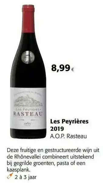 Colruyt Les peyrières 2019 a.o.p. rasteau aanbieding