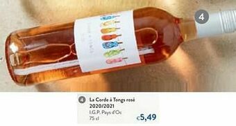 La corde à tongs rosé 2020-2021 i.g.p. pays d`oc