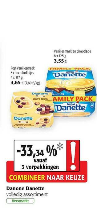 Colruyt Danone Danette aanbieding