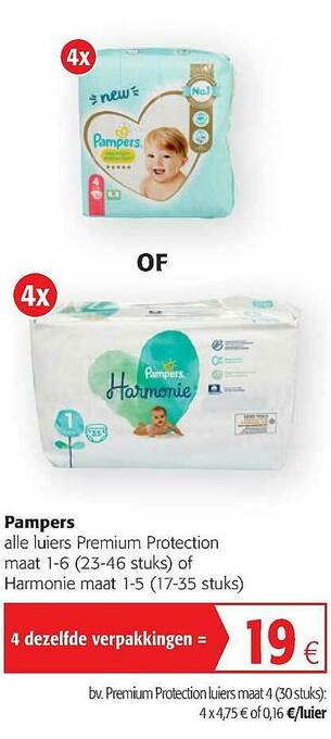 Colruyt Pampers Luiers aanbieding