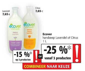 Colruyt Ecover Handzeep aanbieding