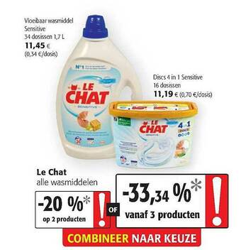 Colruyt Le Chat Wasmiddelen aanbieding