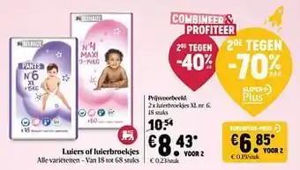 Delhaize Luierbroekjes xl aanbieding