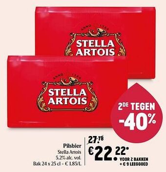 Delhaize Pilsbier stella artois aanbieding