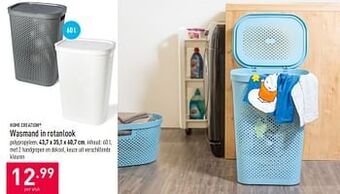 ALDI Wasmand in rotanlook aanbieding