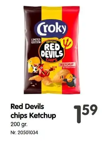 Red devils chips ketchup