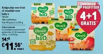 Delhaize Olvarit maaltijd erwten-venkel- quinoa bio aanbieding