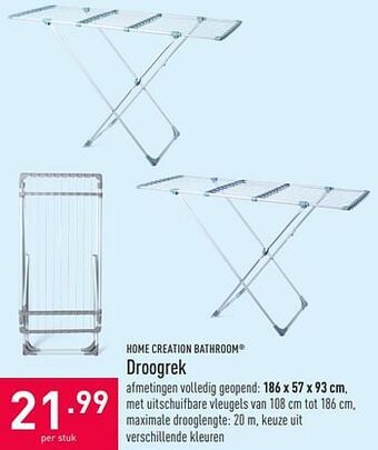 Droogrek 186x57x93 cm