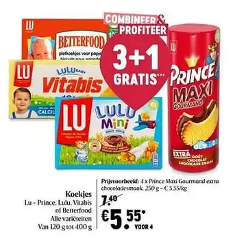 Delhaize Lu prince maxi gourmand extra chocoladesmaak aanbieding