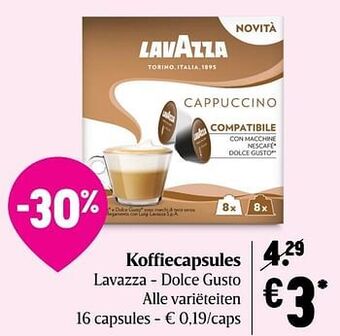 Delhaize Koffiecapsules lavazza aanbieding