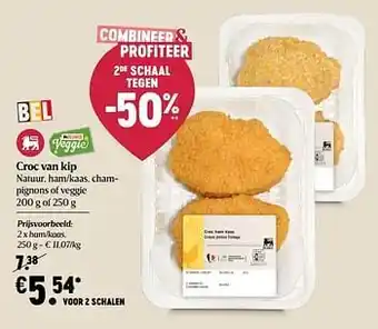 Delhaize Croc van kip ham-kaas aanbieding