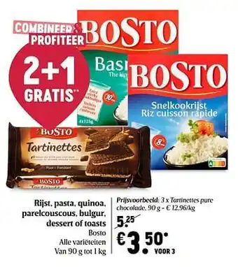 Delhaize Bosto tartinettes pure chocolade aanbieding