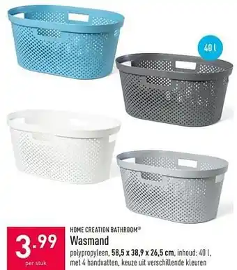 ALDI Wasmand 58,5 x 38,9 x 26,5 cm aanbieding