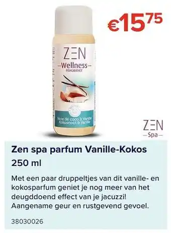 Euroshop Zen spa parfum vanille-kokos aanbieding