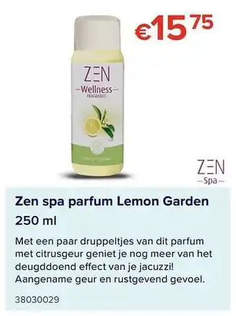 Zen spa parfum lemon garden