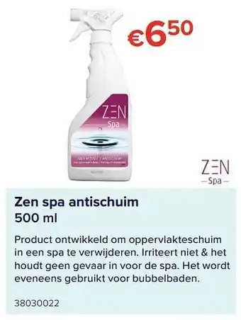 Zen spa antischuim