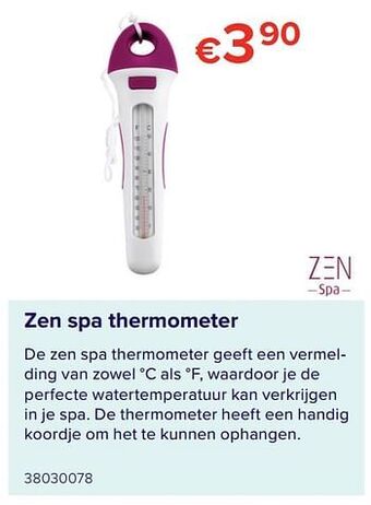 Zen spa thermometer