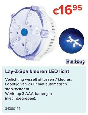 Lay-z-spa kleuren led licht