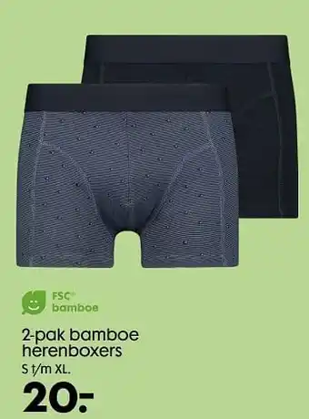 2-pak bamboe herenboxers