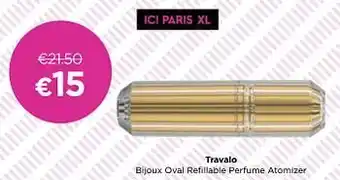 Travalo bijoux oval refillable perfume atomizer