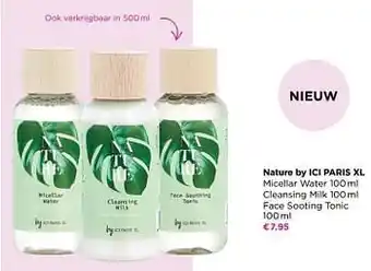Nature by ici paris xl micellar water cleansing milk face sooting tonic
