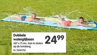 Fun Dubbele waterglijbaan aanbieding