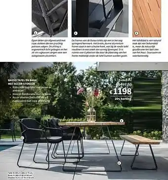 Horta Basso tafel aanbieding