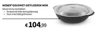 Weber gourmet gietijzeren wok